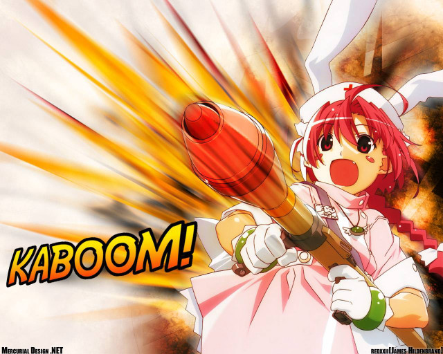 Girl baseballbat explosion anime nurse free wallpaper - medium preview image