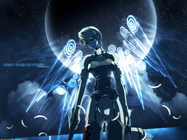 Futuristic woman space aurora moon free wallpaper - medium preview image