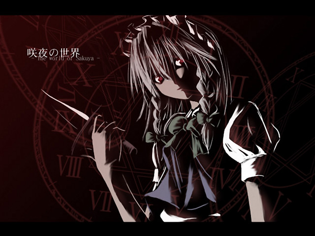 Girl knife clock japanese gothic free wallpaper - medium preview image