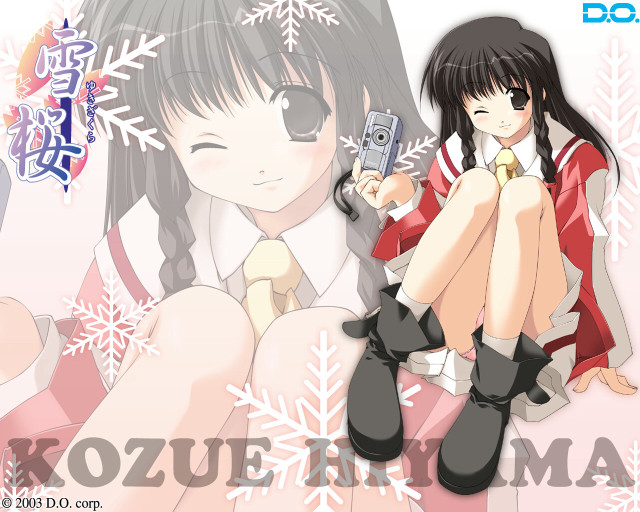 Girl snowflake background ayako remodernism free wallpaper - medium preview image