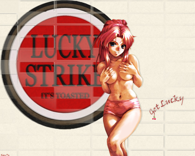 Lucky strike bikini portrait nyanko free wallpaper - medium preview image