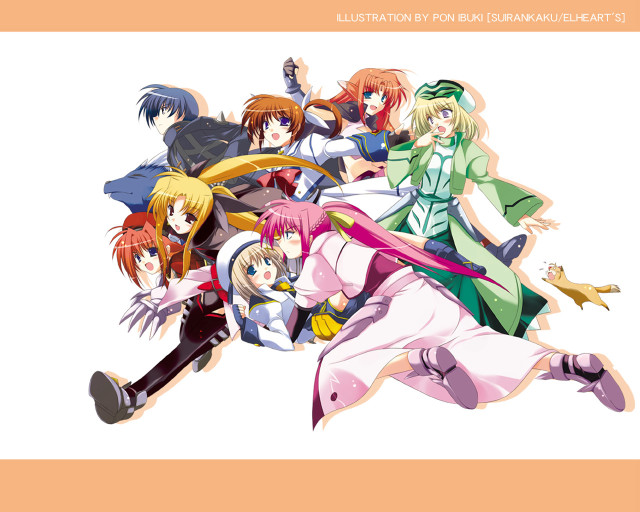 Anime flying girls rayonism official free wallpaper - medium preview image
