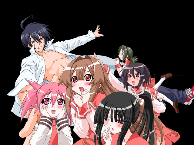 Anime group black background manga free wallpaper - medium preview image
