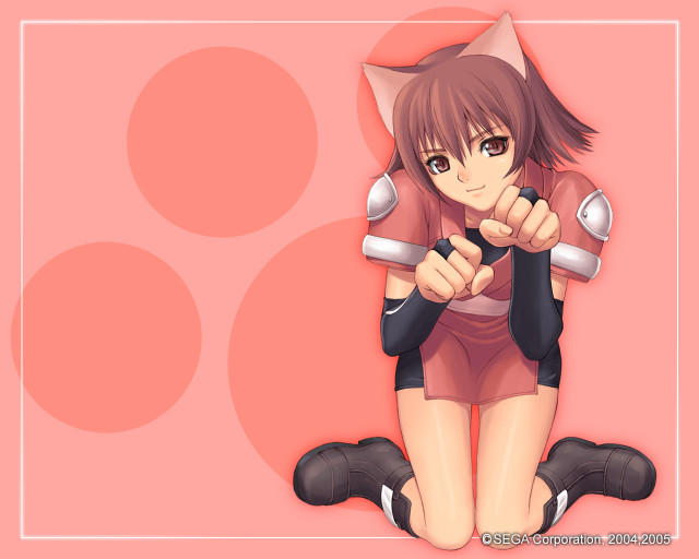 Ayako rokkaku anime girl cat #2 free wallpaper - medium preview image