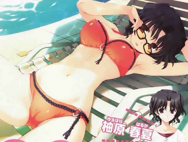 Woman bikini lounge pool eyewear free wallpaper - medium preview image