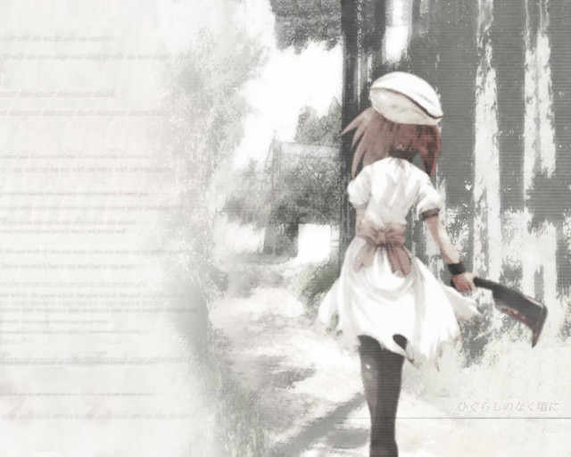 Woman umbrella hat white dress free wallpaper - medium preview image