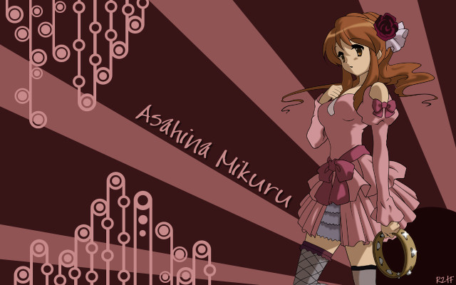 Pink dress umbrella anime flowers free wallpaper - medium preview image