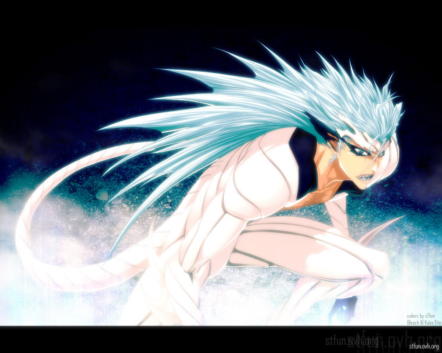 Blue hair water crouching concept free wallpaper - medium preview image