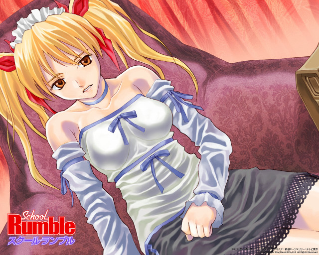 Chizuko yoshida blonde girl red free wallpaper - medium preview image