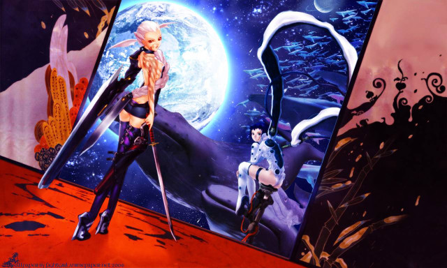 Woman sci fi fantasy planet free wallpaper - medium preview image