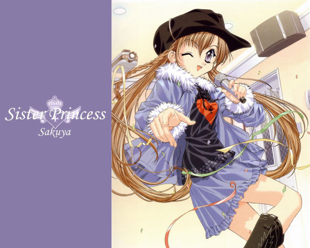 Girl longhair hat purpledress blackboots free wallpaper - medium preview image