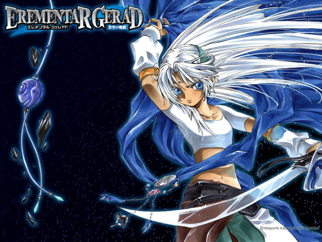 Girl wings sword star aurora free wallpaper - medium preview image