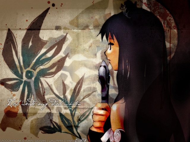 Girl holding hair dryer flower free wallpaper - medium preview image