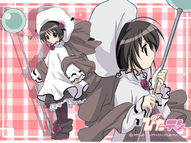 Pink checkered anime characters manga free wallpaper - medium preview image