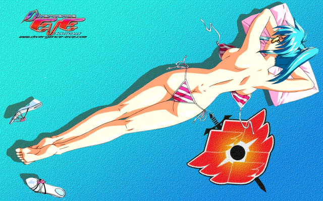 Woman flower shoes bikini blue free wallpaper for desktop - medium preview image