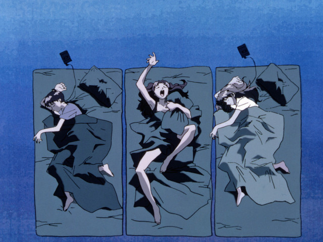 Woman laying bed multiple girls free wallpaper - medium preview image