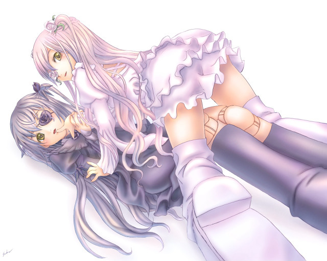 Gothic anime roses flowers dress free wallpaper - medium preview image