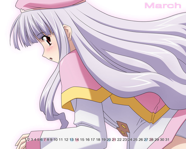 White hair girl pink hat #2 free wallpaper - medium preview image