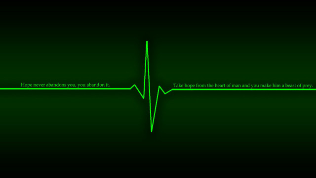 Green ecg line quote image free wallpaper - medium preview image