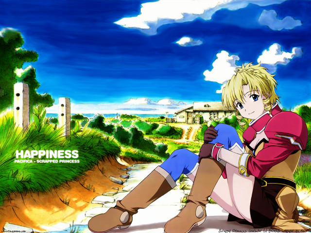 Anime character sitting bench blue free wallpaper - medium preview image