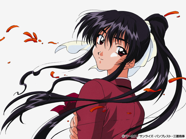 Ayako rokkaku black hair ponytail free wallpaper - medium preview image