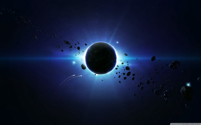 Black hole blue light black #2 free wallpaper - medium preview image