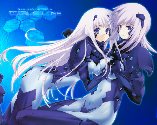 Two anime girls white hair free wallpaper - medium preview image