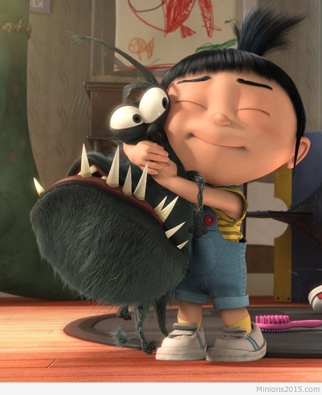 Cartoon character holding monster toothbrush free wallpaper - medium preview image