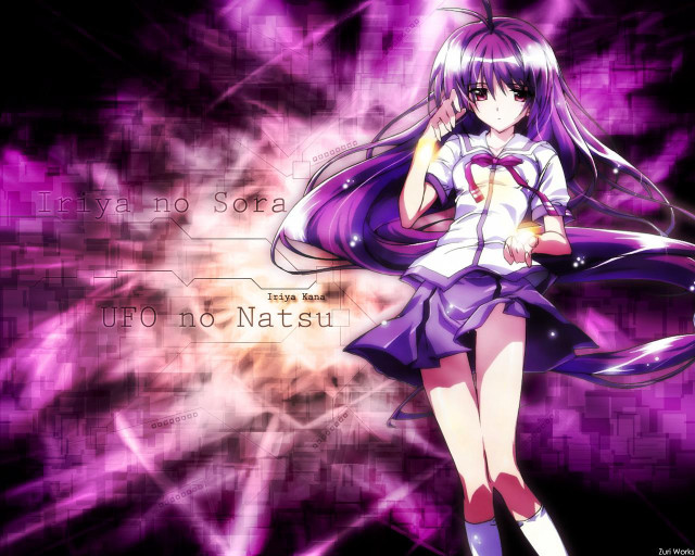 Girl purple dress starry background free wallpaper - medium preview image
