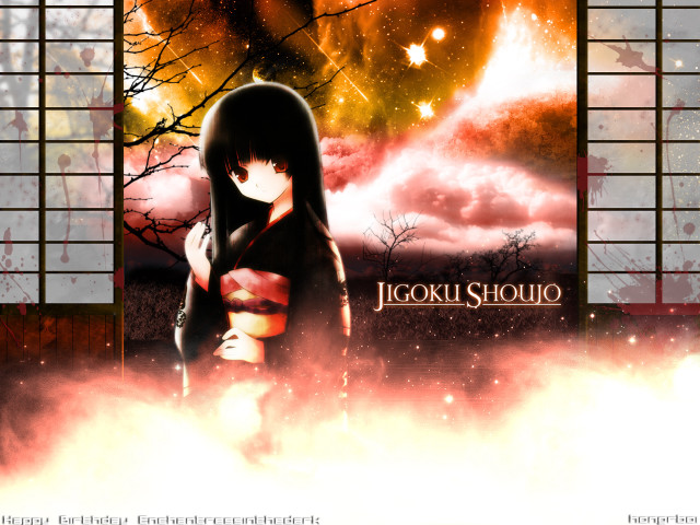 Anime girl window sky stars free wallpaper for desktop - medium preview image