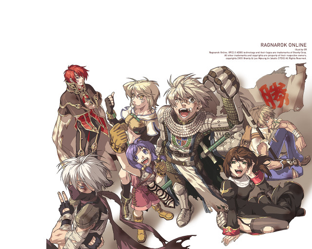 Anime group armor bandages blonde free wallpaper - medium preview image