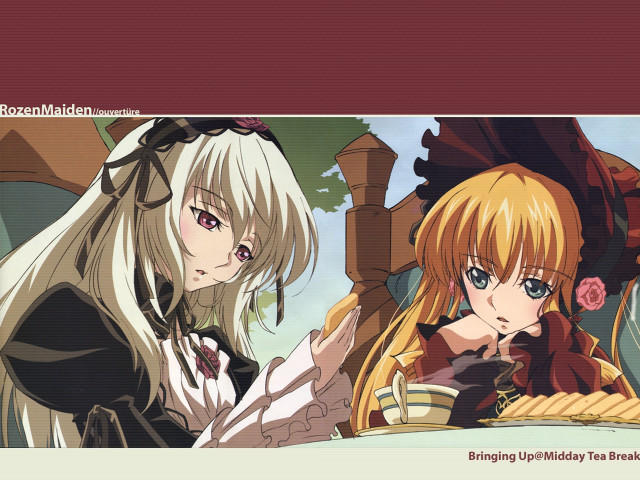 Anime characters roses longhair dress free wallpaper - medium preview image