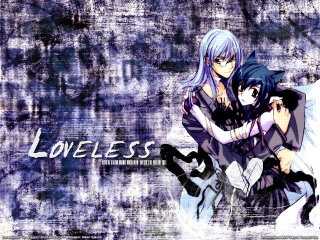 Anime couple hugging loveless gothic free wallpaper - medium preview image