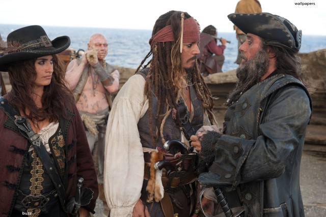 Pirate costumes beach ocean boat free wallpaper - medium preview image