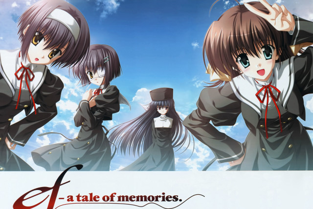Anime girls sky clouds memories free wallpaper - medium preview image