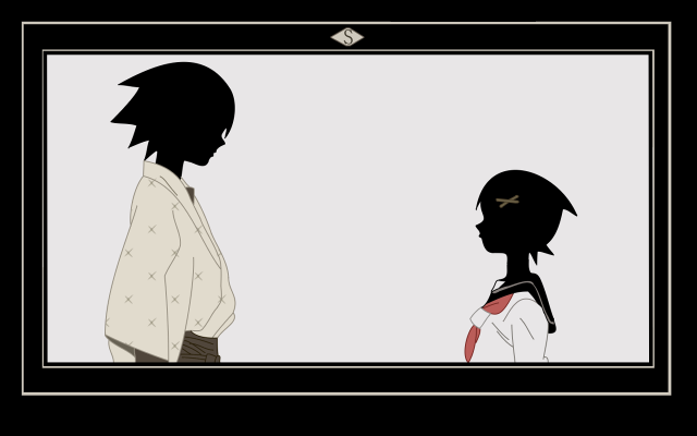 Boy girl mirror black frame free wallpaper - medium preview image