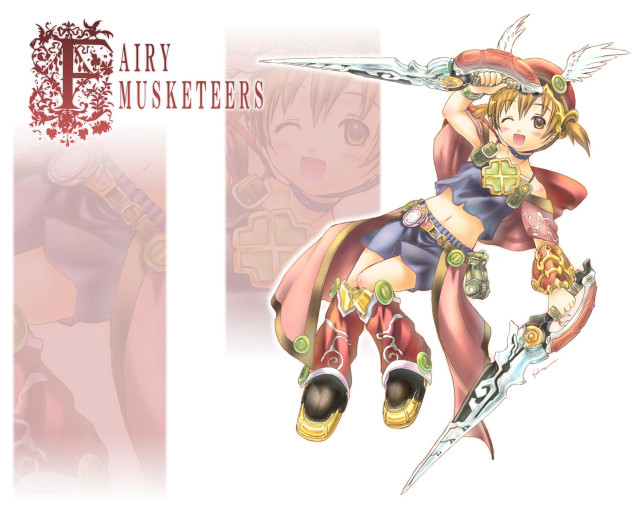 Girl sword banner fantasy art free wallpaper - medium preview image
