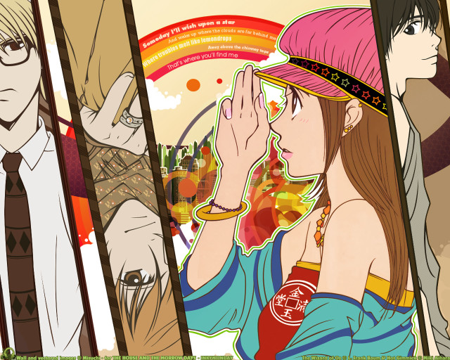 Pink hat formal anime characters free wallpaper - medium preview image
