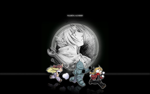 Cartoon characters group black white free wallpaper - medium preview image