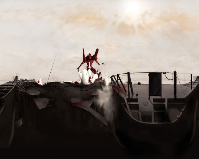 Skateboarder ramp sky clouds matte free wallpaper - medium preview image