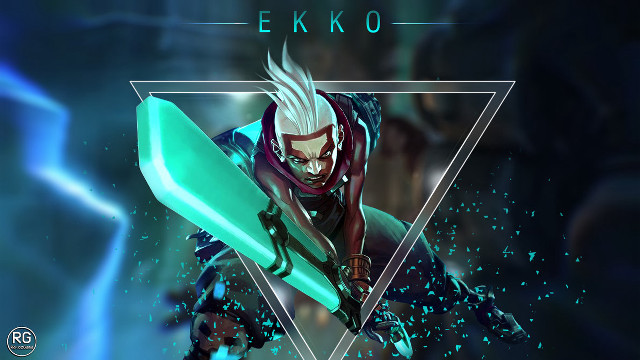 Character green sword blue light free wallpaper - medium preview image