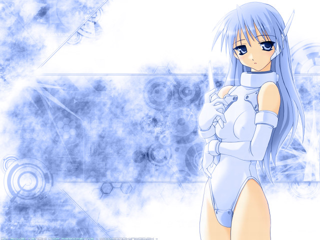 Anime girl blue hair white #4 free wallpaper - medium preview image
