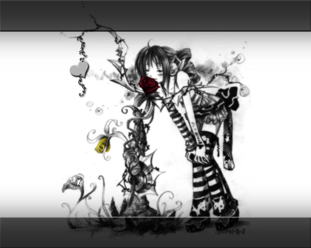 Alice prin rose gothic anime free wallpaper - medium preview image