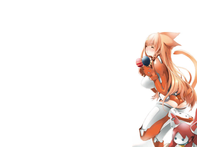 Woman gun cats backs white free wallpaper - medium preview image
