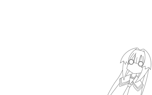 Girl cat lineart greyscale schooluniform free wallpaper - medium preview image