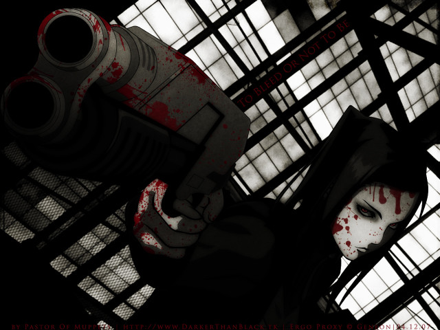 Bloodied woman gun caged gothic free wallpaper - medium preview image