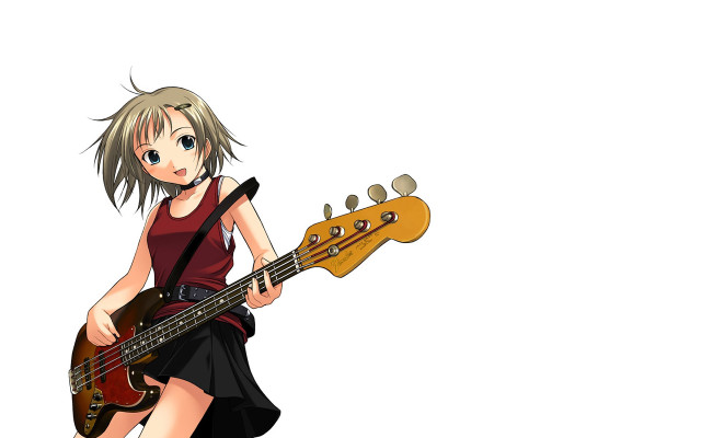 Girl guitar rayonism yayoi kikukawa free wallpaper - medium preview image