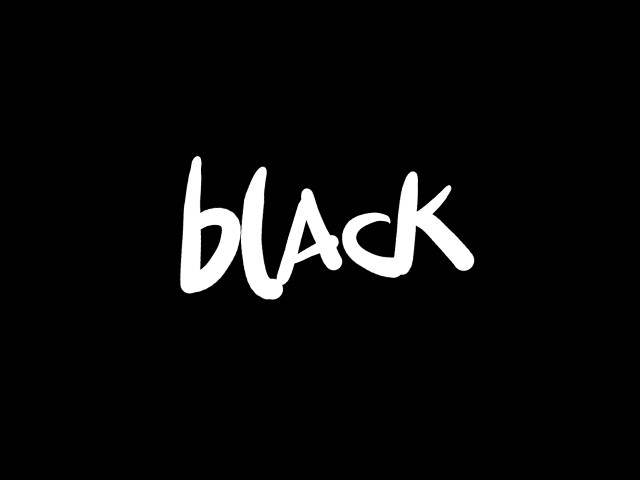 Black background white ink side free wallpaper - medium preview image
