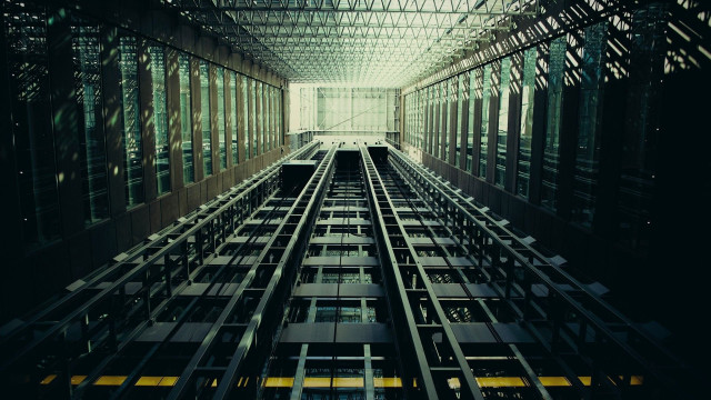 Tall building windows skylight city free wallpaper - medium preview image