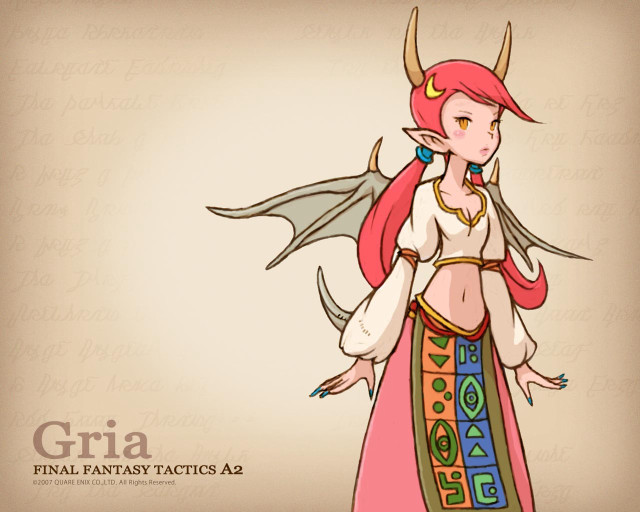 Pink hair horns demon girl free wallpaper - medium preview image